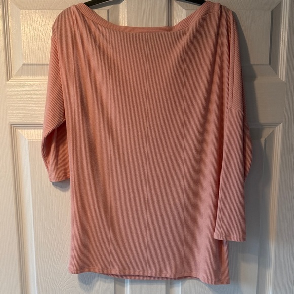 Women's Pink Ribbed Top - Picture 4 of 7